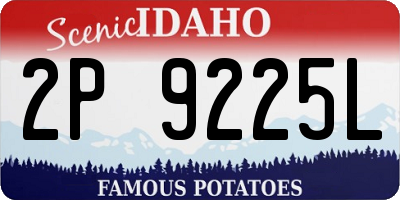 ID license plate 2P9225L