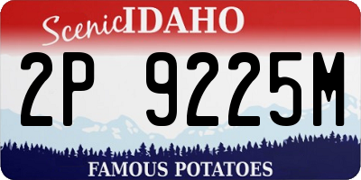 ID license plate 2P9225M