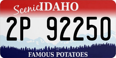 ID license plate 2P9225O