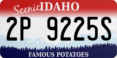 ID license plate 2P9225S