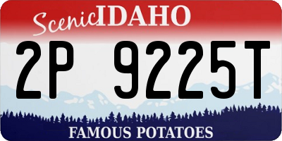 ID license plate 2P9225T
