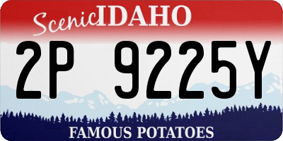 ID license plate 2P9225Y