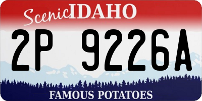 ID license plate 2P9226A