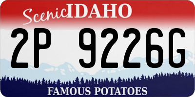 ID license plate 2P9226G