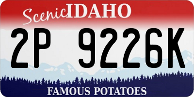 ID license plate 2P9226K