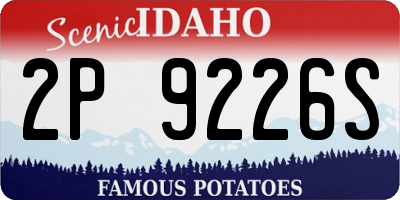 ID license plate 2P9226S