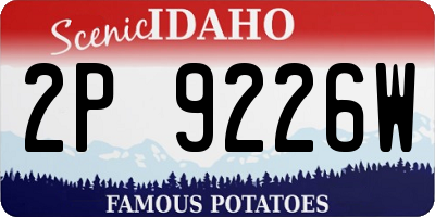 ID license plate 2P9226W