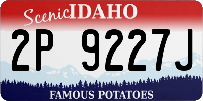 ID license plate 2P9227J