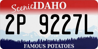 ID license plate 2P9227L