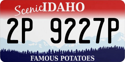 ID license plate 2P9227P