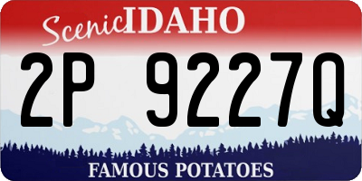 ID license plate 2P9227Q