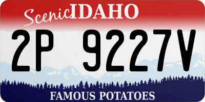 ID license plate 2P9227V