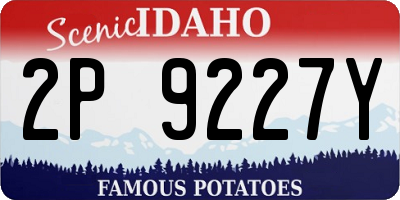ID license plate 2P9227Y