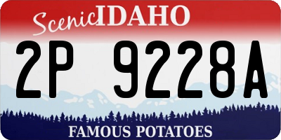 ID license plate 2P9228A