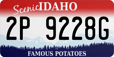 ID license plate 2P9228G