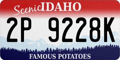 ID license plate 2P9228K