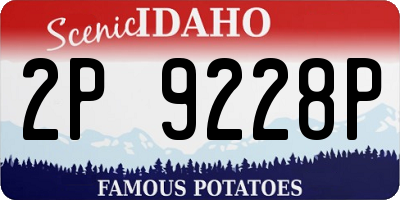 ID license plate 2P9228P
