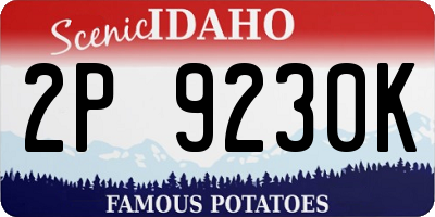 ID license plate 2P9230K