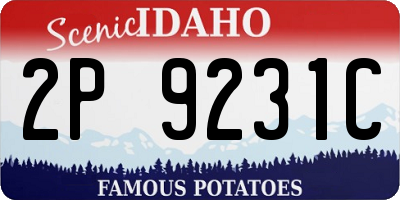ID license plate 2P9231C