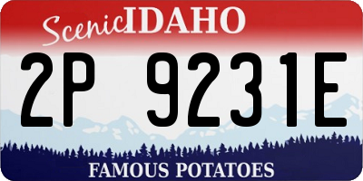ID license plate 2P9231E