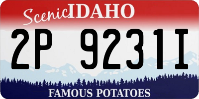 ID license plate 2P9231I