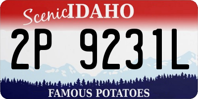 ID license plate 2P9231L