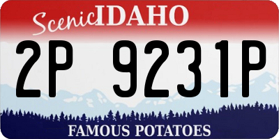 ID license plate 2P9231P