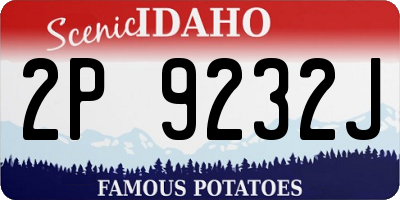 ID license plate 2P9232J