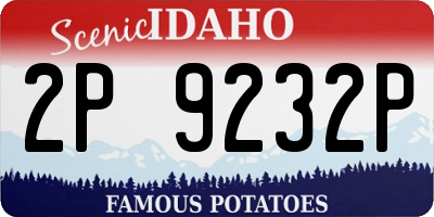 ID license plate 2P9232P