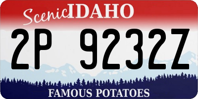 ID license plate 2P9232Z
