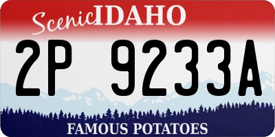 ID license plate 2P9233A