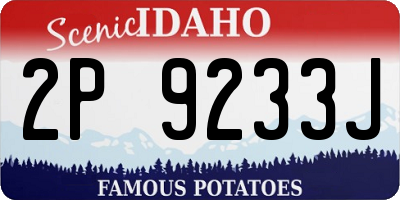 ID license plate 2P9233J