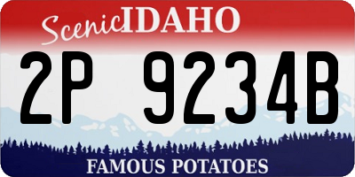 ID license plate 2P9234B