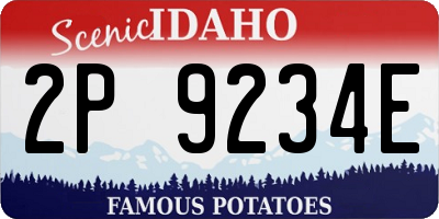 ID license plate 2P9234E