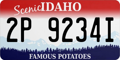 ID license plate 2P9234I