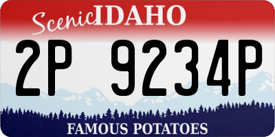 ID license plate 2P9234P