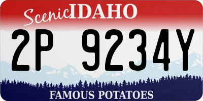 ID license plate 2P9234Y