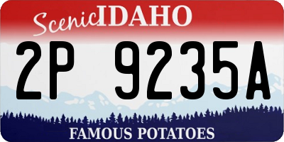 ID license plate 2P9235A
