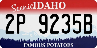 ID license plate 2P9235B