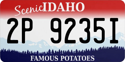 ID license plate 2P9235I