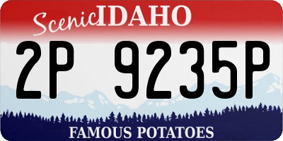 ID license plate 2P9235P