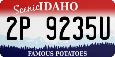 ID license plate 2P9235U