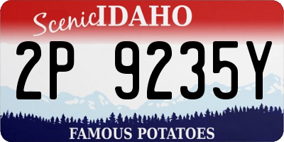 ID license plate 2P9235Y