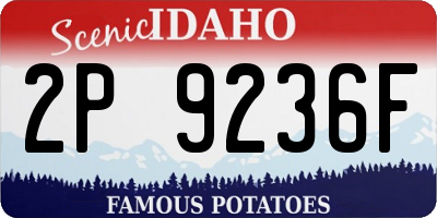ID license plate 2P9236F