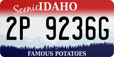 ID license plate 2P9236G