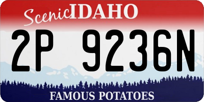 ID license plate 2P9236N
