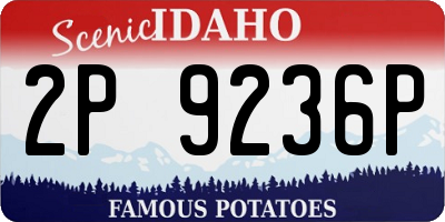 ID license plate 2P9236P