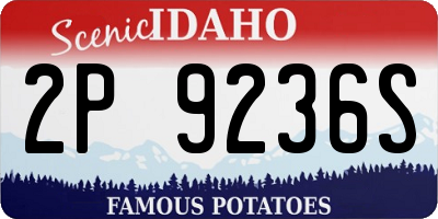 ID license plate 2P9236S