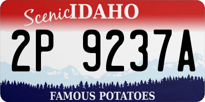ID license plate 2P9237A