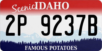 ID license plate 2P9237B